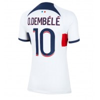 Camisa de Futebol Paris Saint-Germain Ousmane Dembele #10 Equipamento Secundário Mulheres 2023-24 Manga Curta